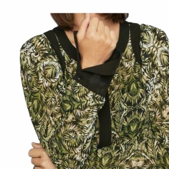 BCBGMaxAzria Black Chiffon Printed Dress Size‎ XSMALL - Picture 11 of 16